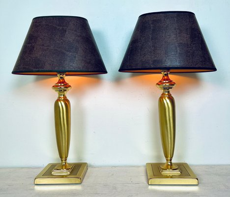 Vintage Brass Table Lamps from Herda, The Netherlands, 1970s, Set of 2.-WZZ-1350520