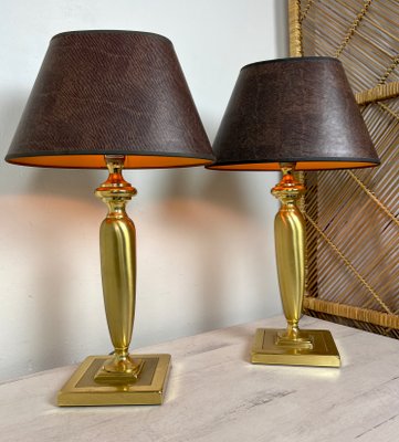 Vintage Brass Table Lamps from Herda, The Netherlands, 1970s, Set of 2.-WZZ-1350520