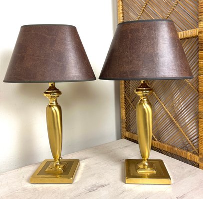 Vintage Brass Table Lamps from Herda, The Netherlands, 1970s, Set of 2.-WZZ-1350520