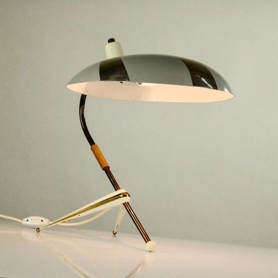 Vintage Brass Tripod Table Lamp, 1950s-FUP-686004