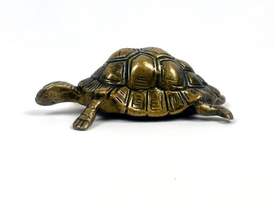 Vintage Brass Turtle Figurine from Dinant, 1960s-ZCY-2021437