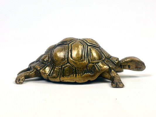 Vintage Brass Turtle Figurine from Dinant, 1960s-ZCY-2021437