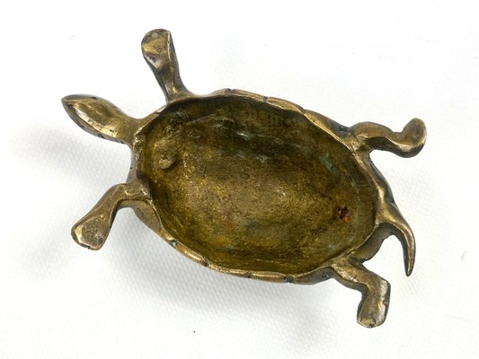 Vintage Brass Turtle Figurine from Dinant, 1960s-ZCY-2021437