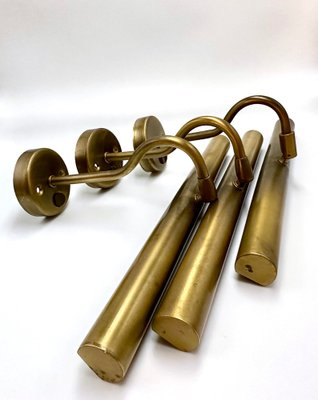 Vintage Brass Wall-Mounted Light from Omi, 1960s Set of 3-ZCY-1769154