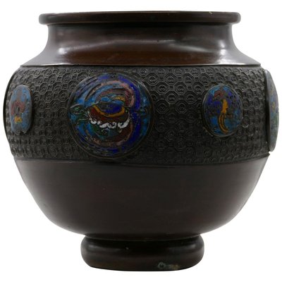 Vintage Bronze Cachepot, Japan, 1930s-ZCI-752506