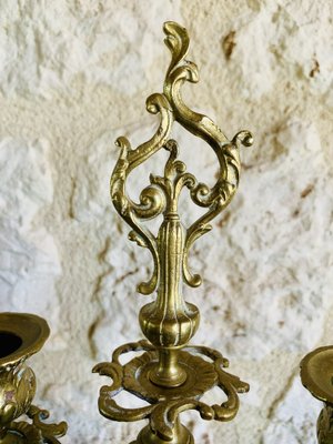 Vintage Bronze Candelabras, Set of 2-OJT-1705137