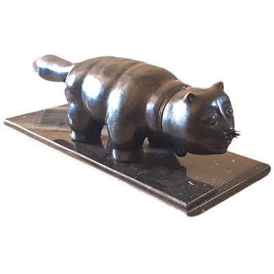 Vintage Bronze Cat by Fernando Botero-TCS-1292202