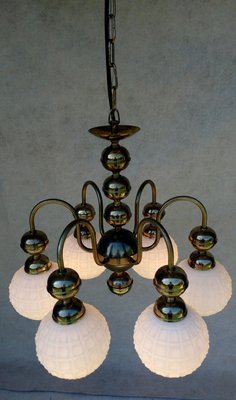 Vintage Bronze Chandelier, 1970s-VIC-935607