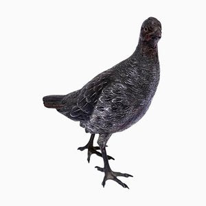 Vintage Bronze Pigeon Sculpture, France, 1950s-ZCI-907295