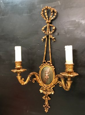 Vintage Bronze Sconces, 1930s, Set of 2-JJC-581660