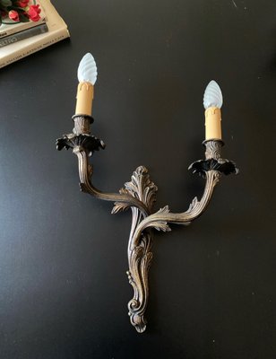 Vintage Bronze Sconces, 1940, Set of 2-XRG-2033891