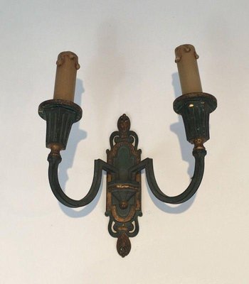 Vintage Bronze Wall Lights 1940s, Set of 2-BA-1365601