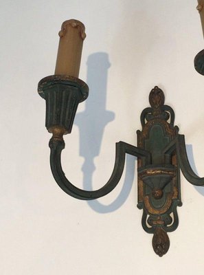 Vintage Bronze Wall Lights 1940s, Set of 2-BA-1365601