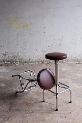 Vintage Brown Aluminum Bar Stool-PDG-1999464