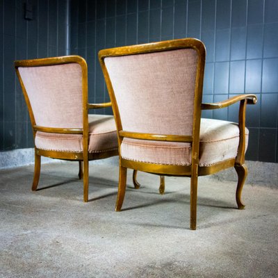 Vintage Brown Armchairs, 1950s, Set of 2-IA-723439