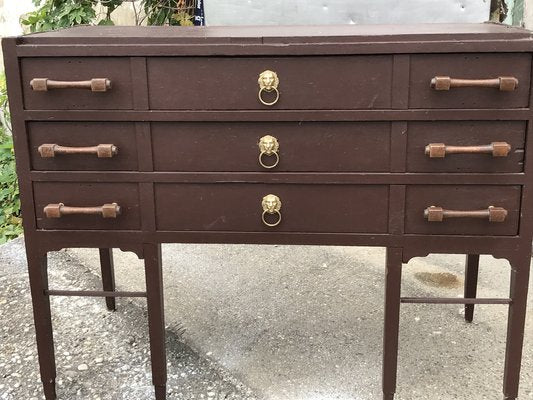 Vintage Brown Chest of Drawers, 1950s-OXJ-681705