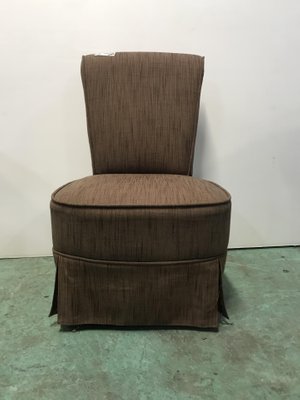 Vintage Brown Fabric Armchair-HLV-1428781