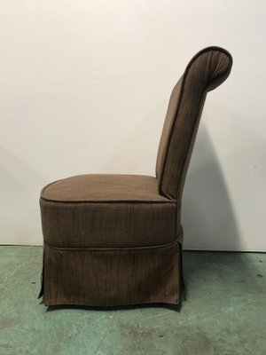 Vintage Brown Fabric Armchair-HLV-1428781