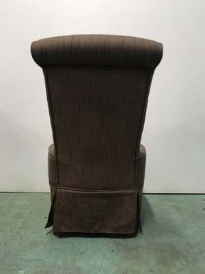 Vintage Brown Fabric Armchair-HLV-1428781