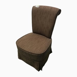 Vintage Brown Fabric Armchair-HLV-1428781