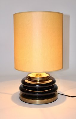 Vintage Brown Glass Table Lamps, Italy, 1970s, Set of 2-NB-953941