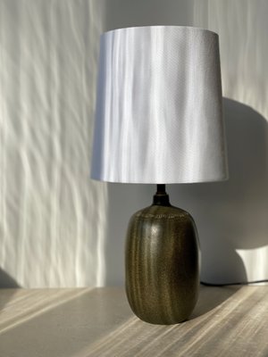 Vintage Brown Green Table Lamp from Agne Aronsson, 1960s-ARN-605000