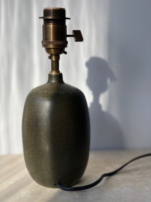 Vintage Brown Green Table Lamp from Agne Aronsson, 1960s-ARN-605000