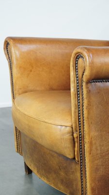 Vintage Brown Leather Armchair-HPP-2039529