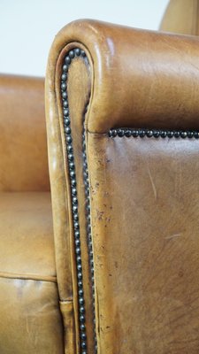 Vintage Brown Leather Armchair-HPP-2039529