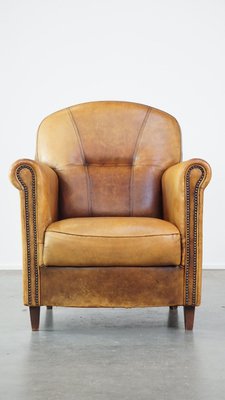 Vintage Brown Leather Armchair-HPP-2039529