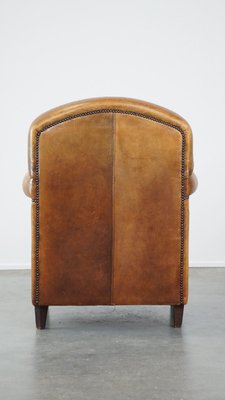 Vintage Brown Leather Armchair-HPP-2039529