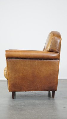 Vintage Brown Leather Armchair-HPP-2039529