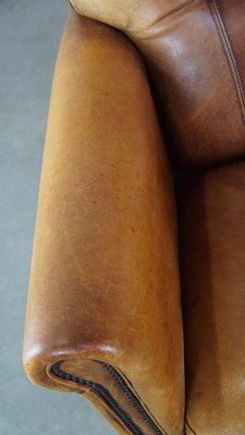 Vintage Brown Leather Armchair-HPP-2039529