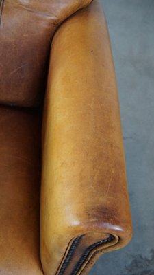 Vintage Brown Leather Armchair-HPP-2039529