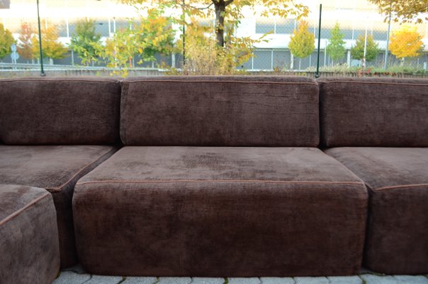 Vintage Brown Modular Sofa, 1970s, Set of 6-UF-1255549