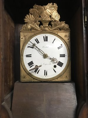 Vintage Brown Oak Clock-HLV-1428840