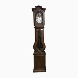 Vintage Brown Oak Clock-HLV-1428840