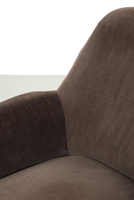 Vintage Brown Velvet Armchair-OKG-1814068