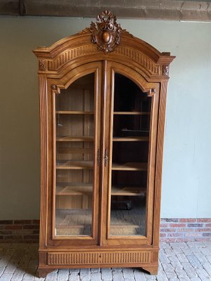 Vintage Brown Walnut Cabinet, 1880s-GTG-1806512