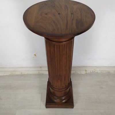 Vintage Brown Walnut Column-EAD-1777981