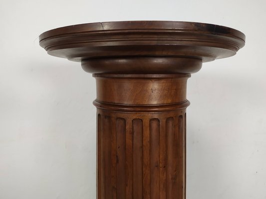 Vintage Brown Walnut Column-EAD-1777981