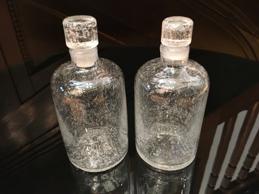 Vintage Bullé Bottles from Daum Nancy, Set of 2-LXP-633696