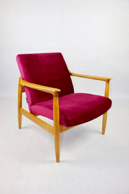 Vintage Burgundy GFM-064 Armchair attributed to Edmund Homa, 1970s-UJQ-1398426