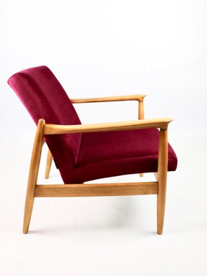 Vintage Burgundy GFM-064 Armchair attributed to Edmund Homa, 1970s-UJQ-1398426