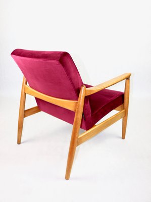 Vintage Burgundy GFM-064 Armchair attributed to Edmund Homa, 1970s-UJQ-1398426