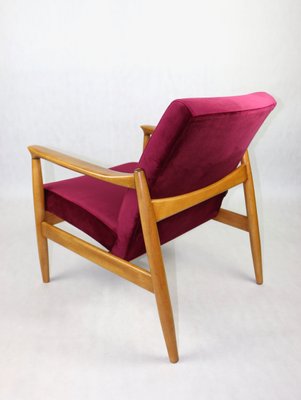 Vintage Burgundy GFM-064 Armchair attributed to Edmund Homa, 1970s-UJQ-1398426