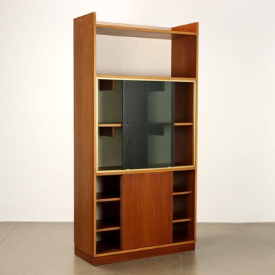 Vintage Cabinet in Mahogany Veneer and Aluminium, 1960s-VMM-2023907