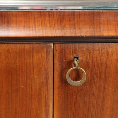 Vintage Cabinet in Walnut & Glass, Italy, 1950s-VMM-2042309