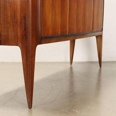 Vintage Cabinet in Walnut & Glass, Italy, 1950s-VMM-2042309