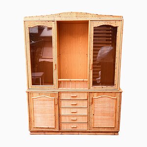 Vintage Cabinet in Wood & Bamboo-TCS-1275986